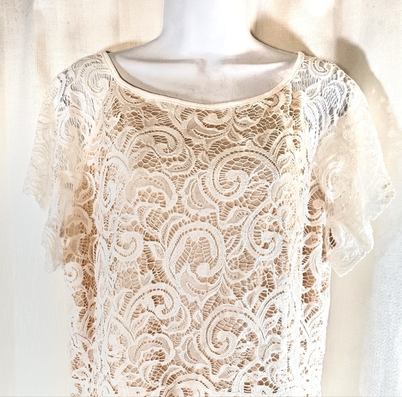 2/$20 Suzanne Betro 1X Lace Lined Top - Picture 7 of 7